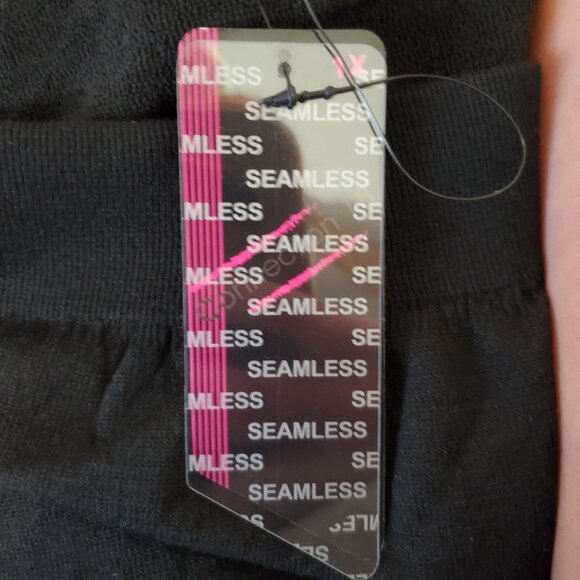 Connection 18 Women's Black Fleece Seamless Leggings Size 1X - Picture 6 of 7